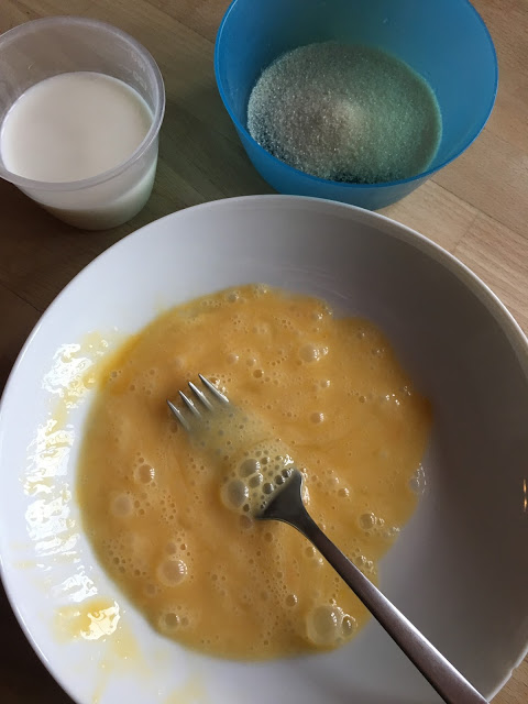 Instant Pot Flan de Huevo / Creme Caramel by Feisty Tapas - step 2 beat the eggs