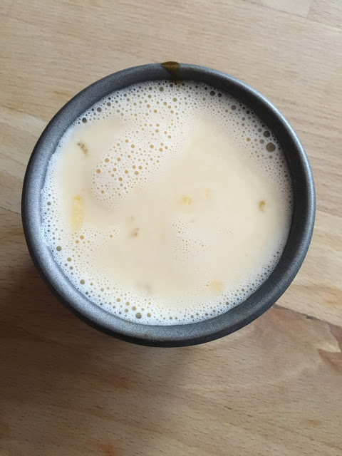 Instant Pot Flan de Huevo / Creme Caramel by Feisty Tapas - step 5 pour into the basin