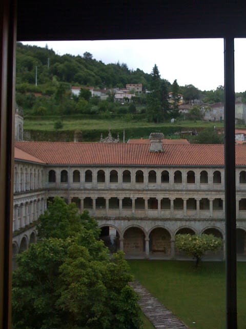 Galicia, Spain: from blue flags to green pastures. Parador Santo Estevo, Ourense.