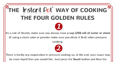 Download the Four Golden Rules of the Instant Pot way of cooking