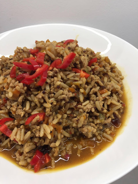 Instant Pot Thai Pork Larb Recipe (Thai Minced Pork) - you can of course make it with chicken, beef or turkey mince. Whatever takes your fancy. I'm on a low carb diet so I serve it as it is for me, it's so tasty that it doesn't matter. For my daughter I serve it with plain rice, she likes them separate but you can mix it in of course. With the soy sauce, fish sauce and ginger, this dish is full of flavour Instant Pot Thai Pork Larb Recipe (Thai Minced Pork) made with pork mince