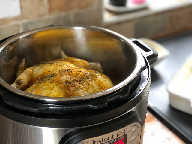 Instant Pot Lemony Whole Chicken Instant Pot Lemony Whole Chicken Recipe - Delicious, succulent cooked chicken inside Instant Pot after natural pressure release - A Feisty Tapas recipe. Let me know if you try it!