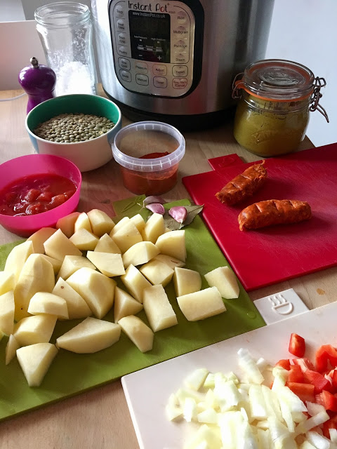 Instant Pot Spanish Lentil Soup (Lentejas) Quick and easy Instant Pot Spanish Lentil Soup (Lentejas) with green lentils, vegetables, paprika