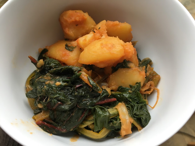 Instant Pot Pressure Cooker Paprika Chard and Potatoes recipe by Feisty Tapas