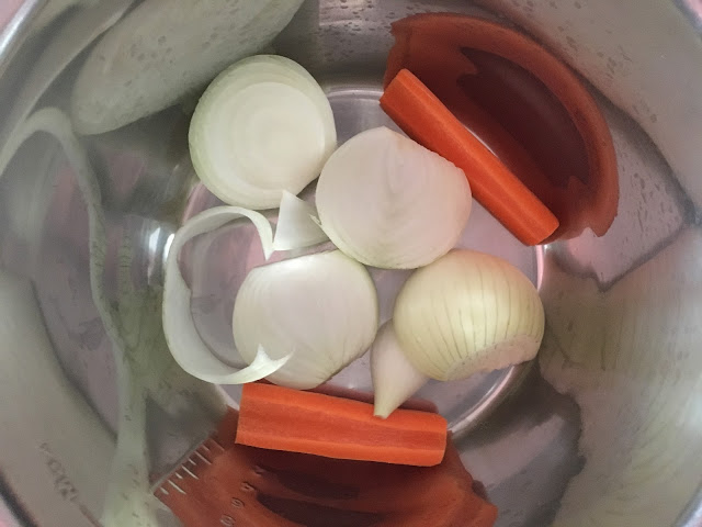 Instant Pot Lemony Whole Chicken by Feisty Tapas - Vegetable layer