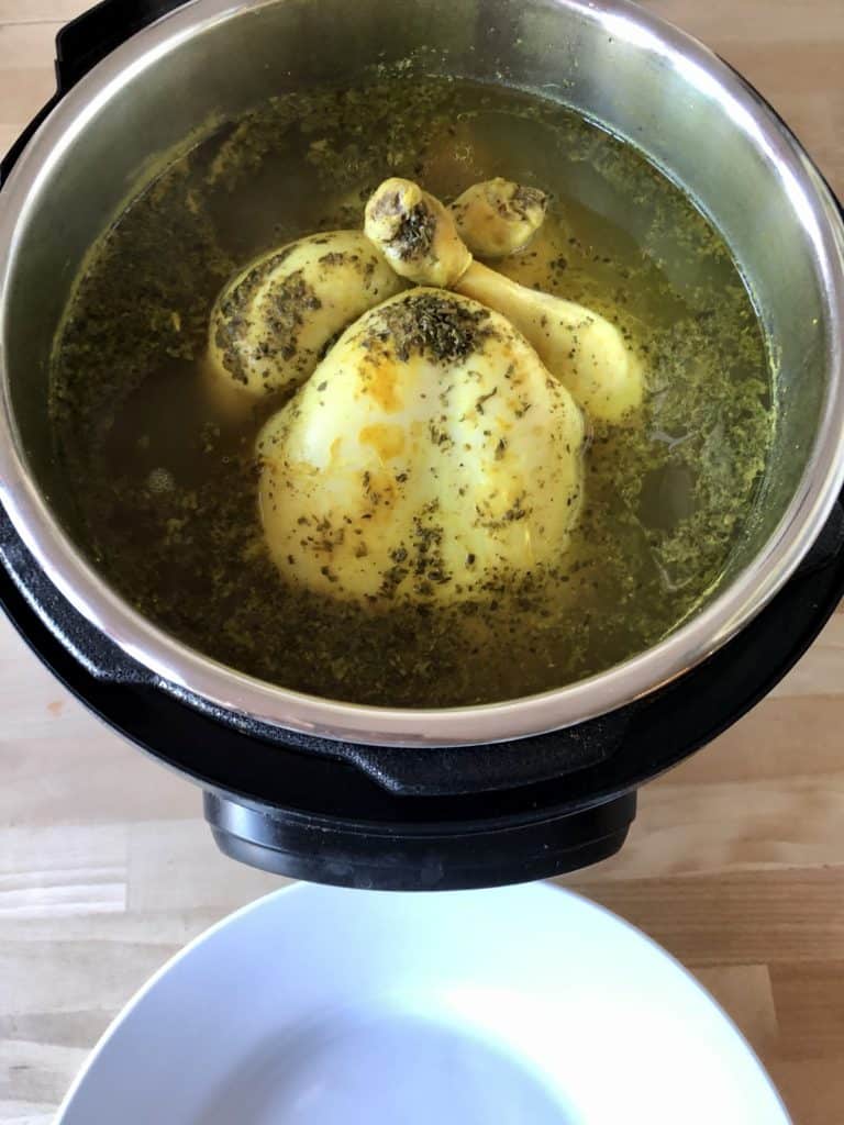 Instant Pot Zero Minute Chicken, the easiest and juiciest way to cook chicken in your Instant Pot.
Best of all, you get to put your feet up while your Instant Pot does the hard work