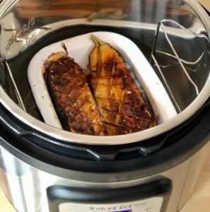 Delicious Instant Pot Duo Crisp Soy-Glazed Aubergine