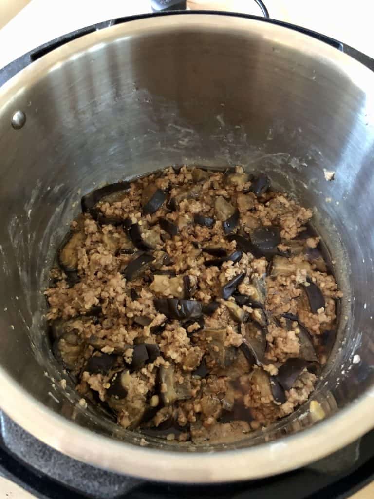 Photo of the pressure cooked dish seen from above