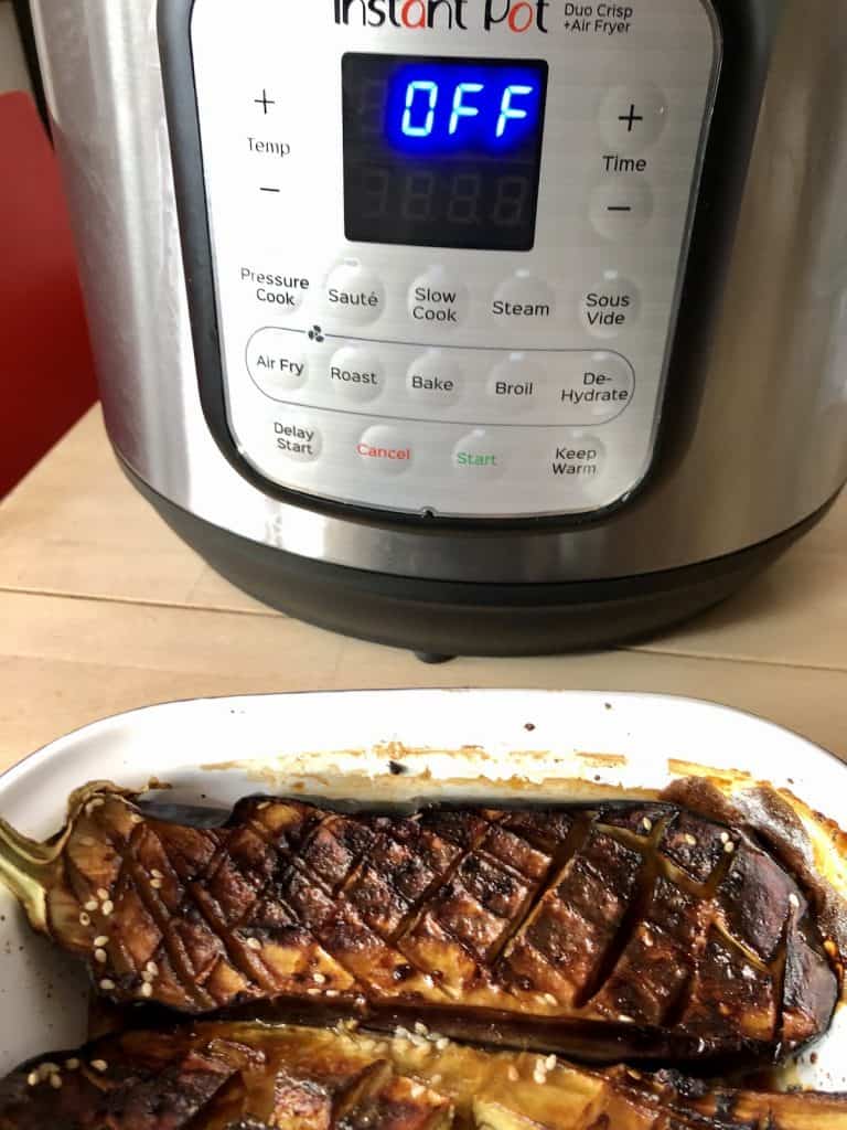 Soy-glazed aubergines