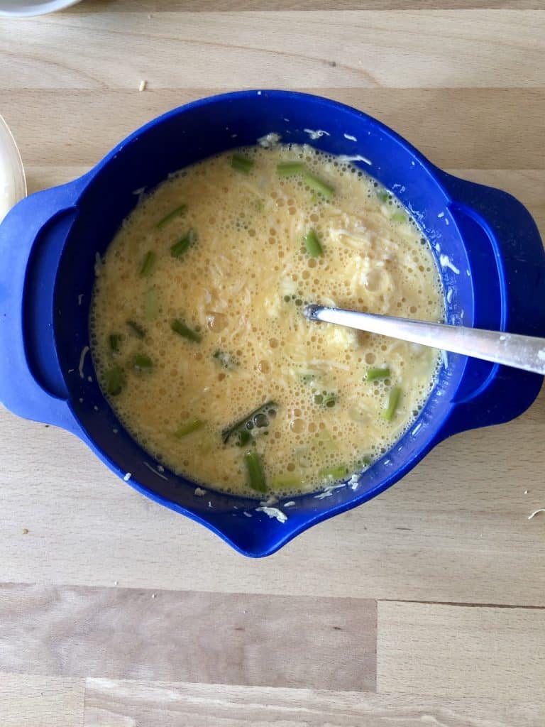 Photo of all ingredients mixed together