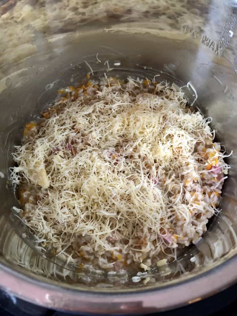 Instant Pot Gammon rice - add the rice