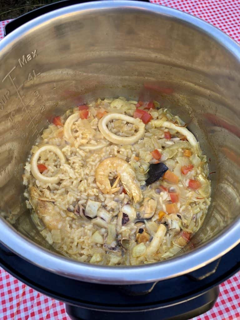 Instant Pot Seafood Risotto - a pressure cooked Feisty Tapas recipe