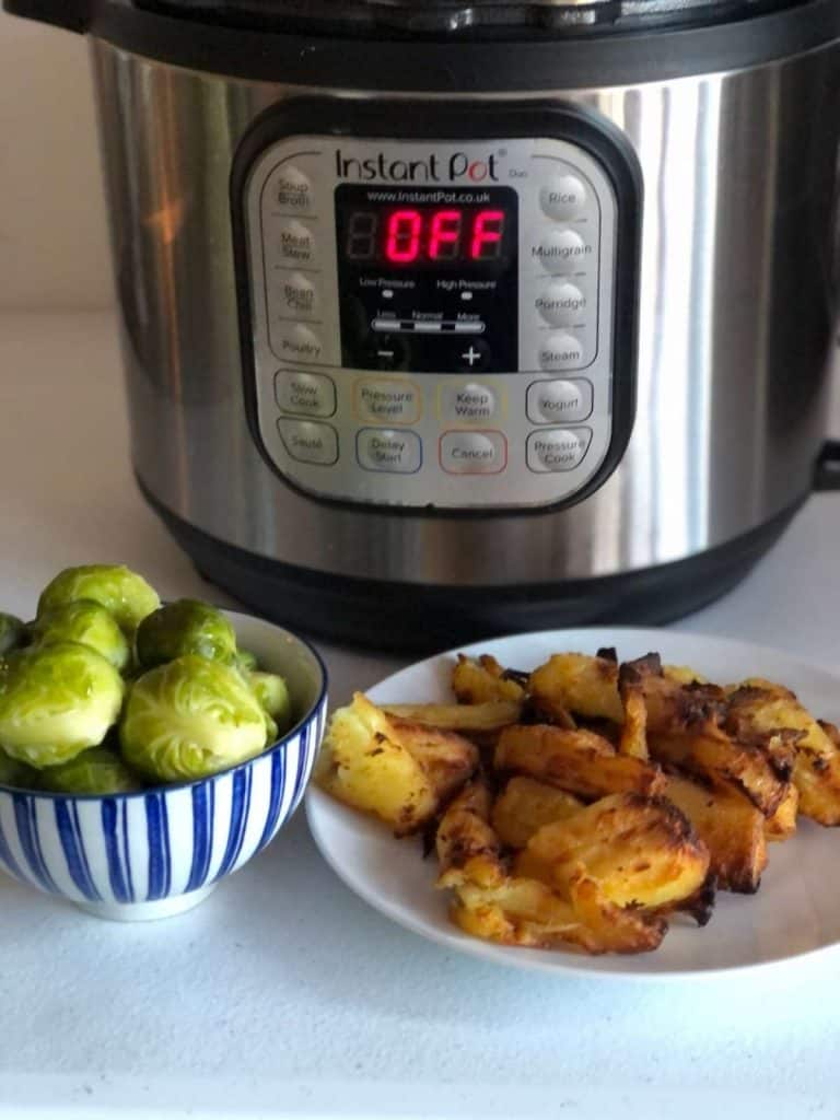 Instant Pot Duo Crisp Parsnips and Brussels Sprouts