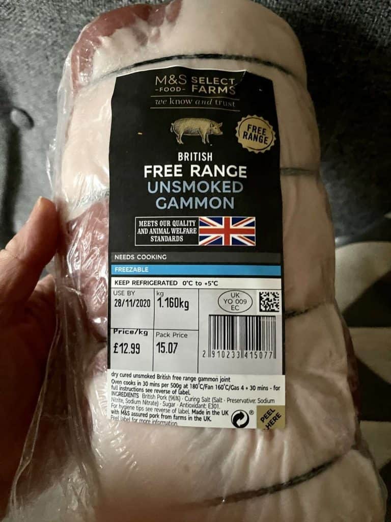 M&S Free Range Unsmoked Gammon Joint I use