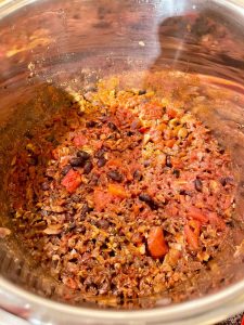 Just after pressure cooking - Vegetarian Instant Pot Mushroom Chilli