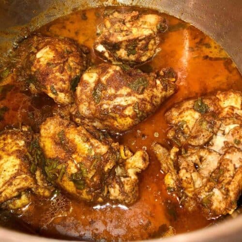 The pressure cooked Baharat chicken from above